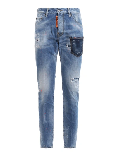 Shop Dsquared2 Cool Guy Rave On Jeans In Light Wash