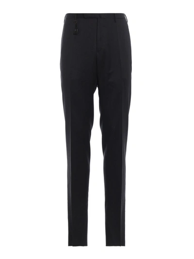 Shop Incotex Virgin Wool Trousers In Dark Grey