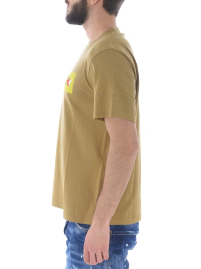 Shop Golden Goose Reversed Golden Logo Print T-shirt In Dark Beige
