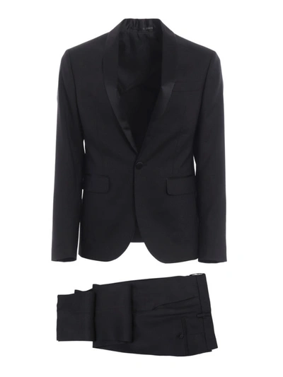 Shop Dsquared2 Tokyo Wool And Silk Tuxedo In Black