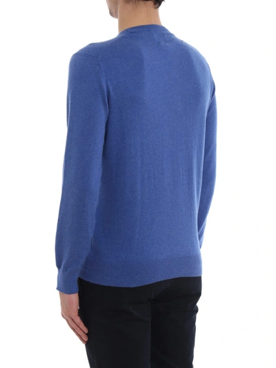 Shop Polo Ralph Lauren Slim Fit Royal Blue Cotton Sweater
