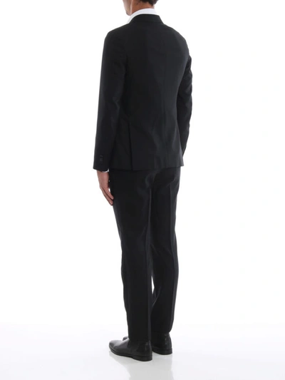 Shop Z Zegna Moscova Black Double-breasted Smoking Suit