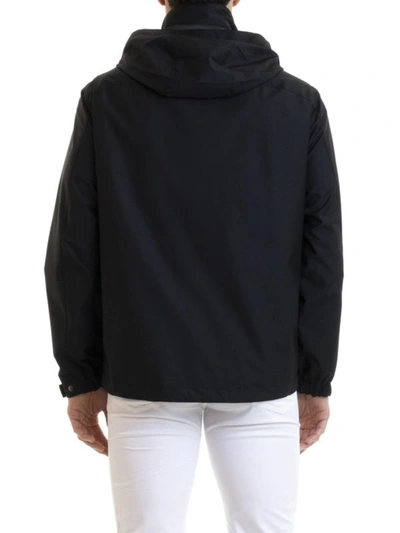 Shop Brioni Black Wool And Nylon Blend Jacket