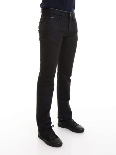 Shop Armani Collezioni 5 Pockets Bootcut Denim Jeans In Dark Wash
