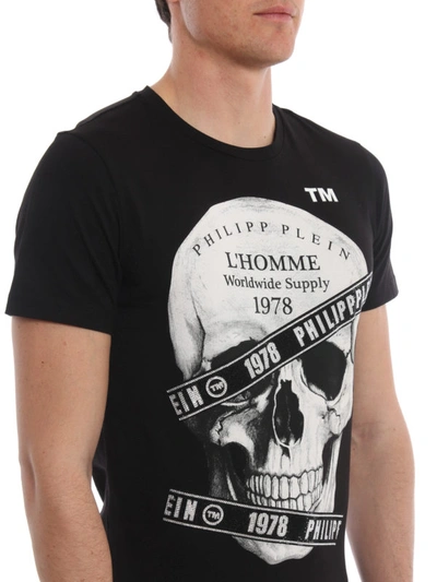 Shop Philipp Plein Skull Print T-shirt In Black