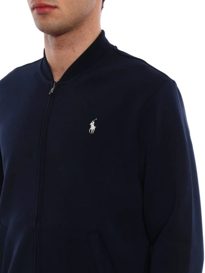 Shop Polo Ralph Lauren Logo Detail Cotton Blend Sweatshirt In Dark Blue