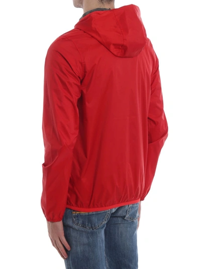 Shop K-way Jacques Jersey Red Nylon Jacket
