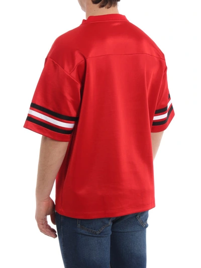 Shop Versace Team Logo T-shirt In Red
