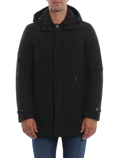 Shop Woolrich Black Down Padded City Short Coat