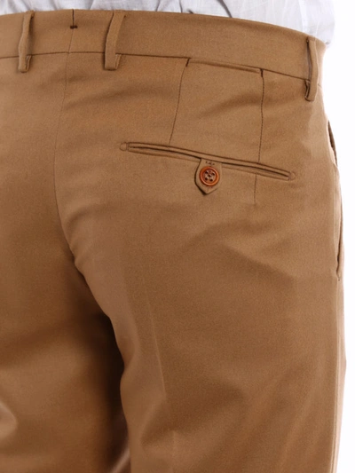 Shop Berwich Milano Wool Chino Trousers In Beige