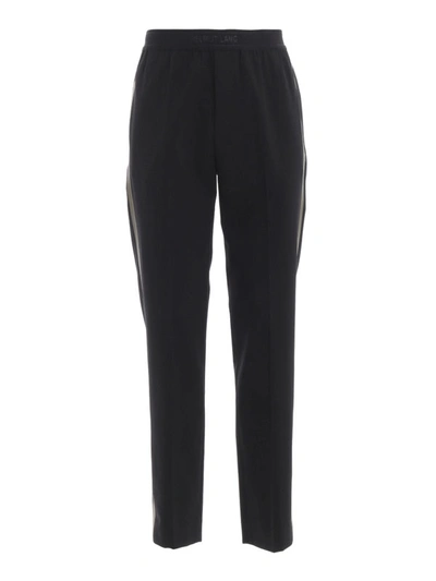 Shop Helmut Lang Techno Wool Pull-on Trousers In Black
