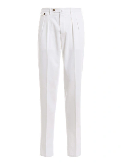 Shop Pt01 The Draper White Cotton Trousers