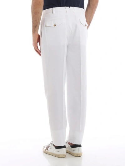 Shop Pt01 The Draper White Cotton Trousers