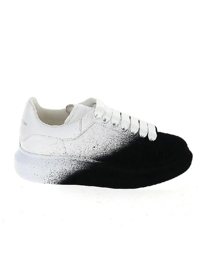 Shop alexander mcqueen Street Style Bi-color Leather Logo Metallic Sneakers  (750336 WIDJP 8834 white/vanilla/blk) by sutong83gv