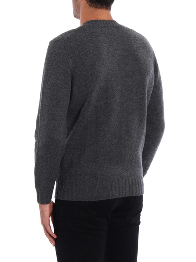 Shop Brunello Cucinelli Argyle Cashmere Blend Sweater In Grey