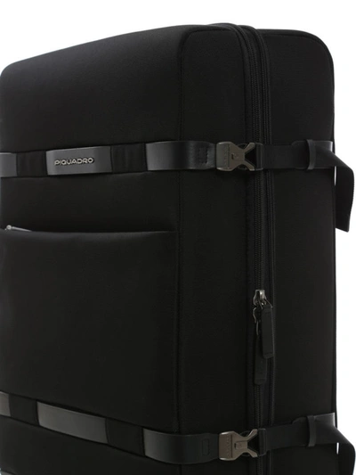 Shop Piquadro Move2 Cabin Size Expandable Wheeled Luggage In Black