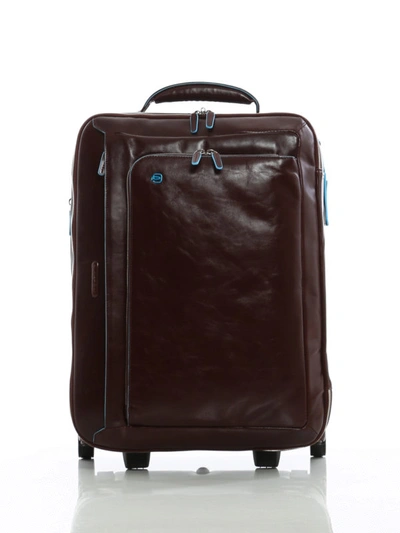 Shop Piquadro Brown Calfskin Cabin Luggage