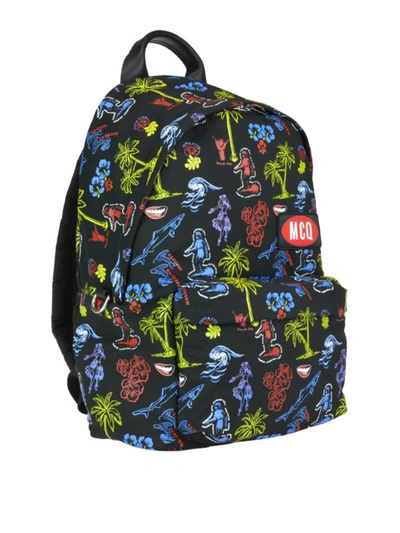 Shop Mcq By Alexander Mcqueen Hawaiian Style Nylon Backpack In Multicolour