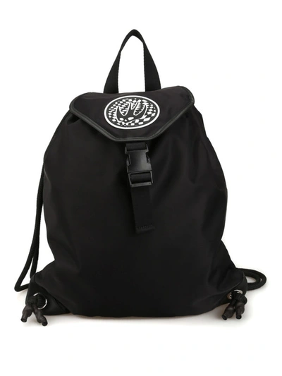 Shop Mcq By Alexander Mcqueen Swallow Patch Nylon Sack Backpack In Black