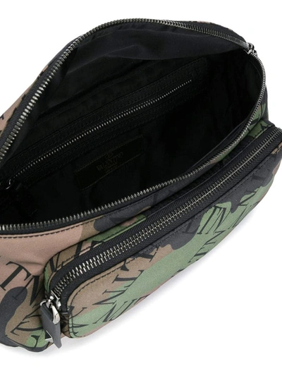 Shop Valentino Camouflage Vltn Belt Bag In Green