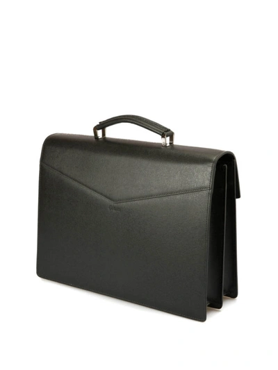 Shop Brioni Abraham Saffiano Leather Briefcase In Black