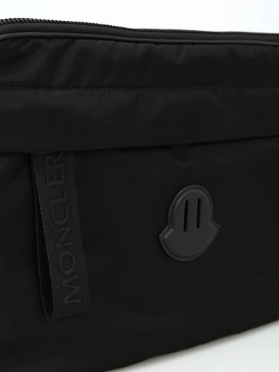Shop Moncler Laptop Nylon Clutch In Black