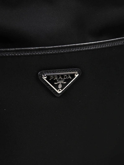 Shop Prada Nylon Cross Body Bag In Black