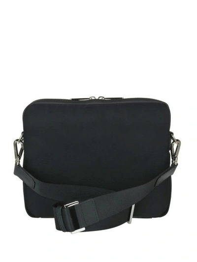Shop Fendi Fabric And Leather Messenger Bag In Black