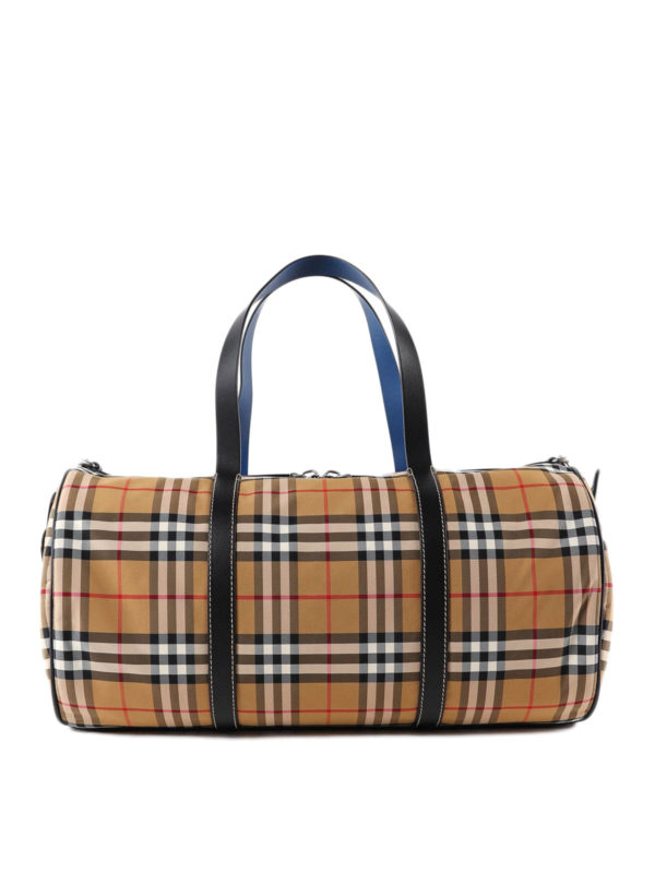 burberry kennedy small vintage check barrel bag