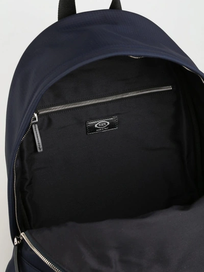 Shop Tod's Easy Tech Midnight Blue Medium Backpack In Dark Blue