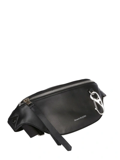 Shop Alexander Mcqueen Harness Black Nappa Belt Bag