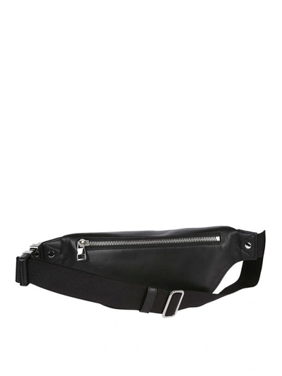 Shop Alexander Mcqueen Harness Black Nappa Belt Bag
