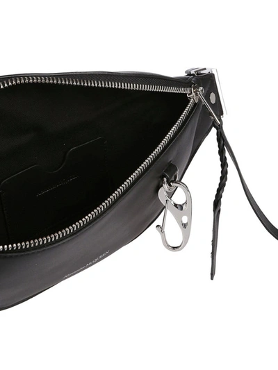 Shop Alexander Mcqueen Harness Black Nappa Belt Bag