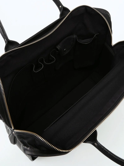 Shop Felisi Black Nylon And Genuine Leather Briefcase