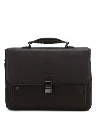 Shop Piquadro Vegetal Tanned Dark Brown Briefcase