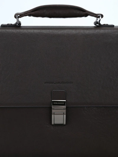 Shop Piquadro Vegetal Tanned Dark Brown Briefcase