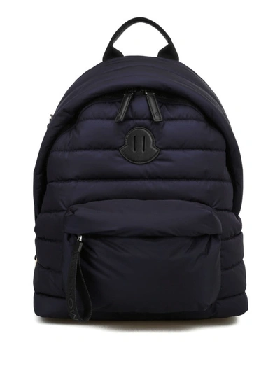 Shop Moncler Pelmo Blue Nylon Backpack