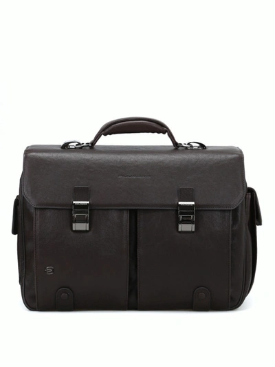 Shop Piquadro Dark Brown Washed-out Briefcase