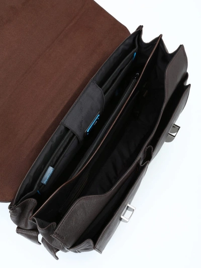 Shop Piquadro Dark Brown Washed-out Briefcase