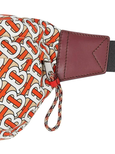 Shop Burberry Bum Bag Monogram Nylon Medium Belt Bag In Red