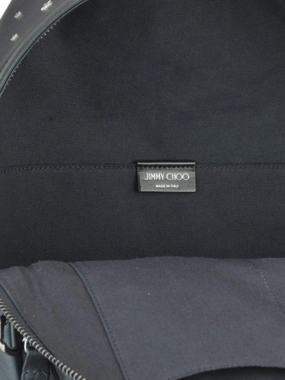 Shop Jimmy Choo Wilmer Star Studded Backpack In Black