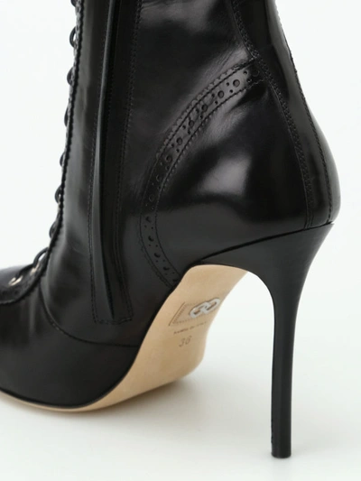 Shop Dsquared2 Witness Lace-up Heeled Booties In Black