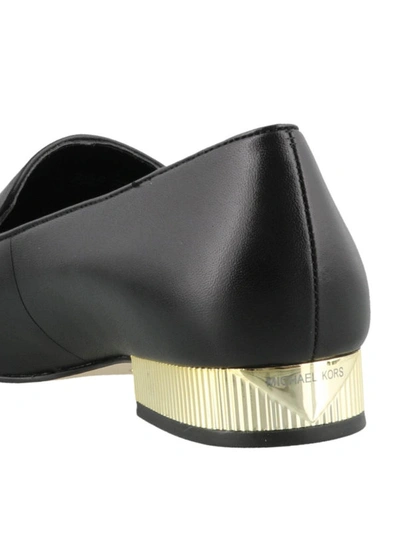 Shop Michael Kors Valerie Leather Loafers In Black