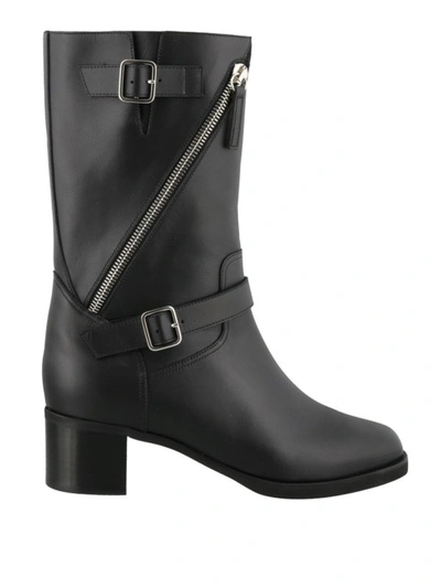 Shop Giuseppe Zanotti Esther Black Leather Boots