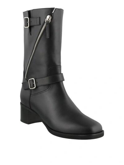 Shop Giuseppe Zanotti Esther Black Leather Boots