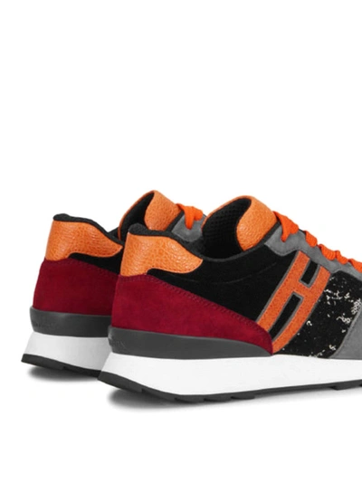 Shop Hogan Running R261 Multi Fabric Sneakers In Multicolour