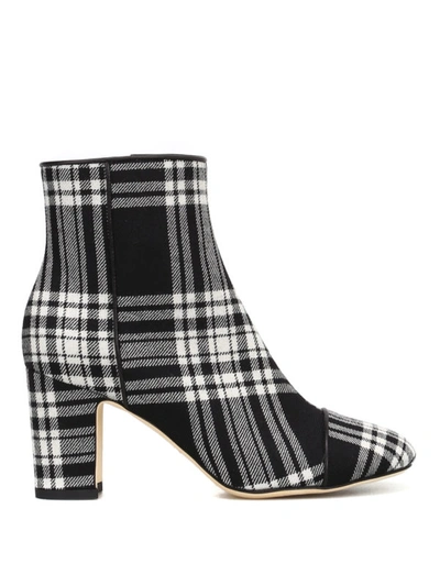 Shop Polly Plume Ally Tartan Ankle Boots In Black