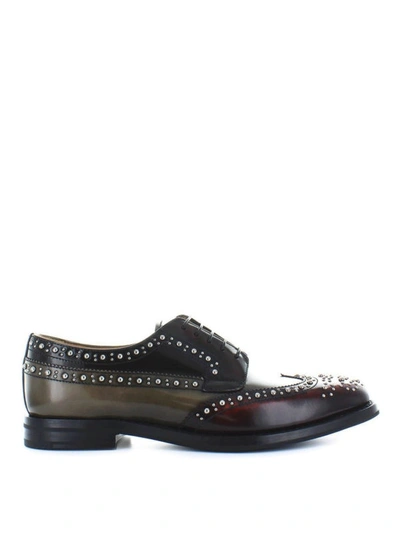 Shop Church's Studded Multicolour Leather Derby Brogues