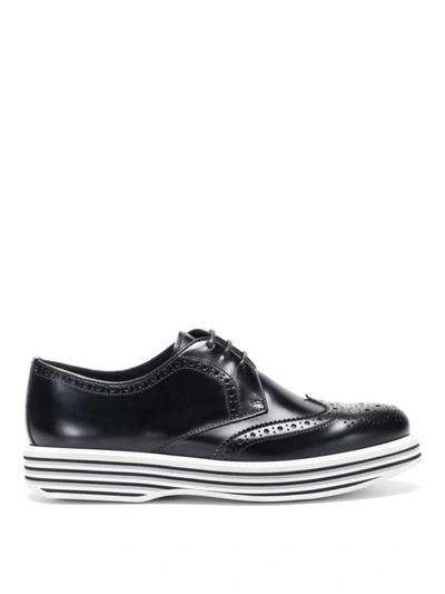 Shop Church's Striped Sole Derby Brogue In Black