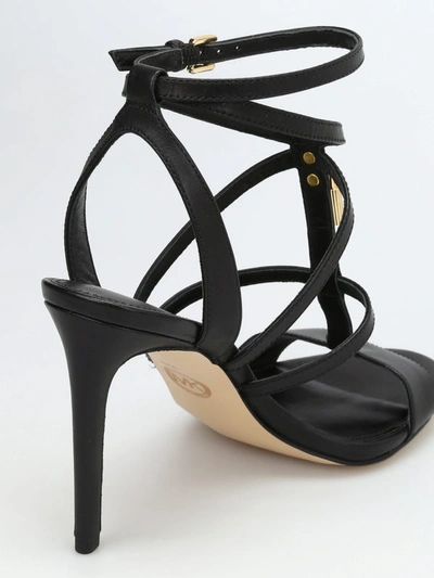 Shop Michael Kors Antoinette Padlock Detail Sandals In Black